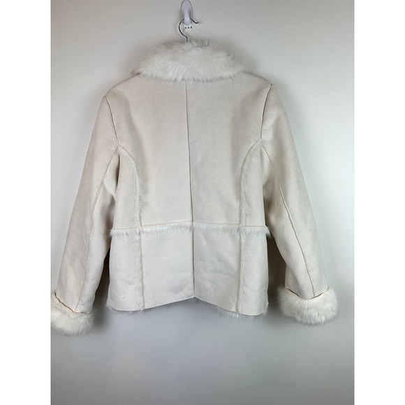 Pre-Loved Y2K Lisa International Fur Trimmed Jacket MED - Picture 6 of 7